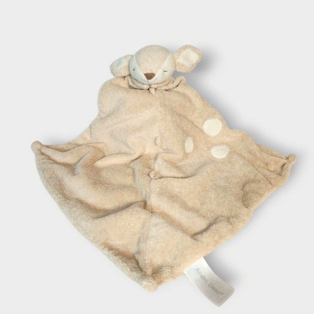 ANGEL DEAR Fawn Nap Blanket Blankie Security Tan Soft Lovey